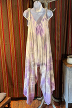 Boho Tie Dye Jumpsuit, Bohemian Clothing, Boho jumpsuit Harem Pants, Loose Yoga Festival Pants, Wide Leg Women Festival Pants, Hippie Pants
