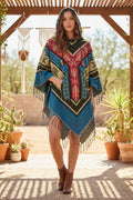 Wool, Festival, Boho, Woven poncho, detail view from Ariel La Boutique