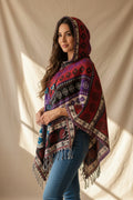Wool, Ethnic, Gypsy, Hippie, Festival poncho, additional view 3 from Ariel La Boutique