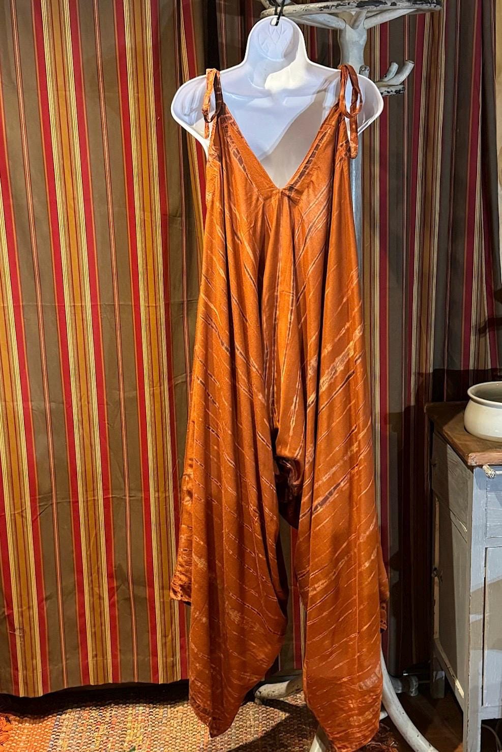 Boho Tie Dye Jumpsuit, Bohemian Clothing, Boho jumpsuit Harem Pants, Loose Yoga Festival Pants, Wide Leg Women Festival Pants, Hippie Pants