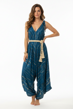 Boho Tie Dye Jumpsuit, Bohemian Clothing, Boho jumpsuit Harem Pants, Loose Yoga  Festival Pants, Wide Leg Women Festival Pants, Hippie Pants