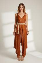 Boho Tie Dye Jumpsuit, Bohemian Clothing, Boho jumpsuit Harem Pants, Loose Yoga  Festival Pants, Wide Leg Women Festival Pants, Hippie Pants