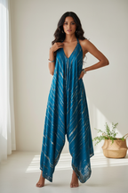 Boho Tie Dye Jumpsuit, Bohemian Clothing, Boho jumpsuit Harem Pants, Loose Yoga  Festival Pants, Wide Leg Women Festival Pants, Hippie Pants