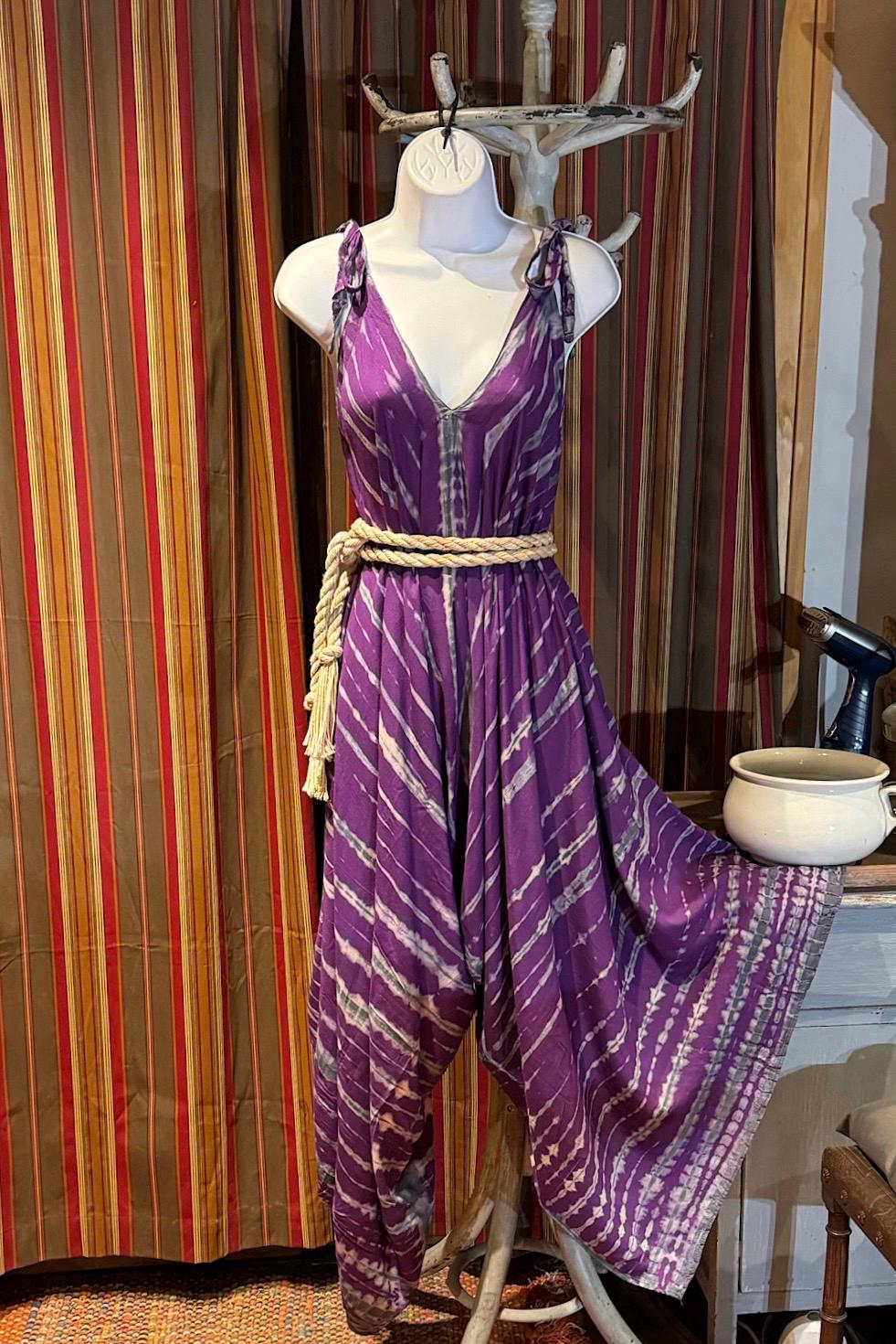 Boho Tie Dye Jumpsuit, Bohemian Clothing, Boho jumpsuit Harem Pants, Loose Yoga Festival Pants, Wide Leg Women Festival Pants, Hippie Pants