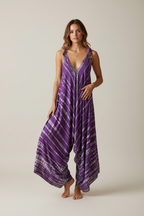Boho Tie Dye Jumpsuit, Bohemian Clothing, Boho jumpsuit Harem Pants, Loose Yoga  Festival Pants, Wide Leg Women Festival Pants, Hippie Pants