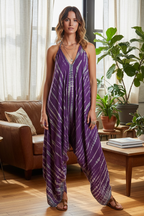 Boho Tie Dye Jumpsuit, Bohemian Clothing, Boho jumpsuit Harem Pants, Loose Yoga  Festival Pants, Wide Leg Women Festival Pants, Hippie Pants