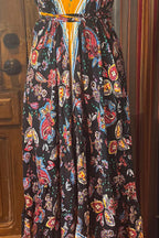 Boho Long Ruffle Dress, Hippie Dress, Open back Dress, Bohemian Festival Ethnic Dress, Boho Dress, Beach Halter Ruffle Boho Gypsy Dress