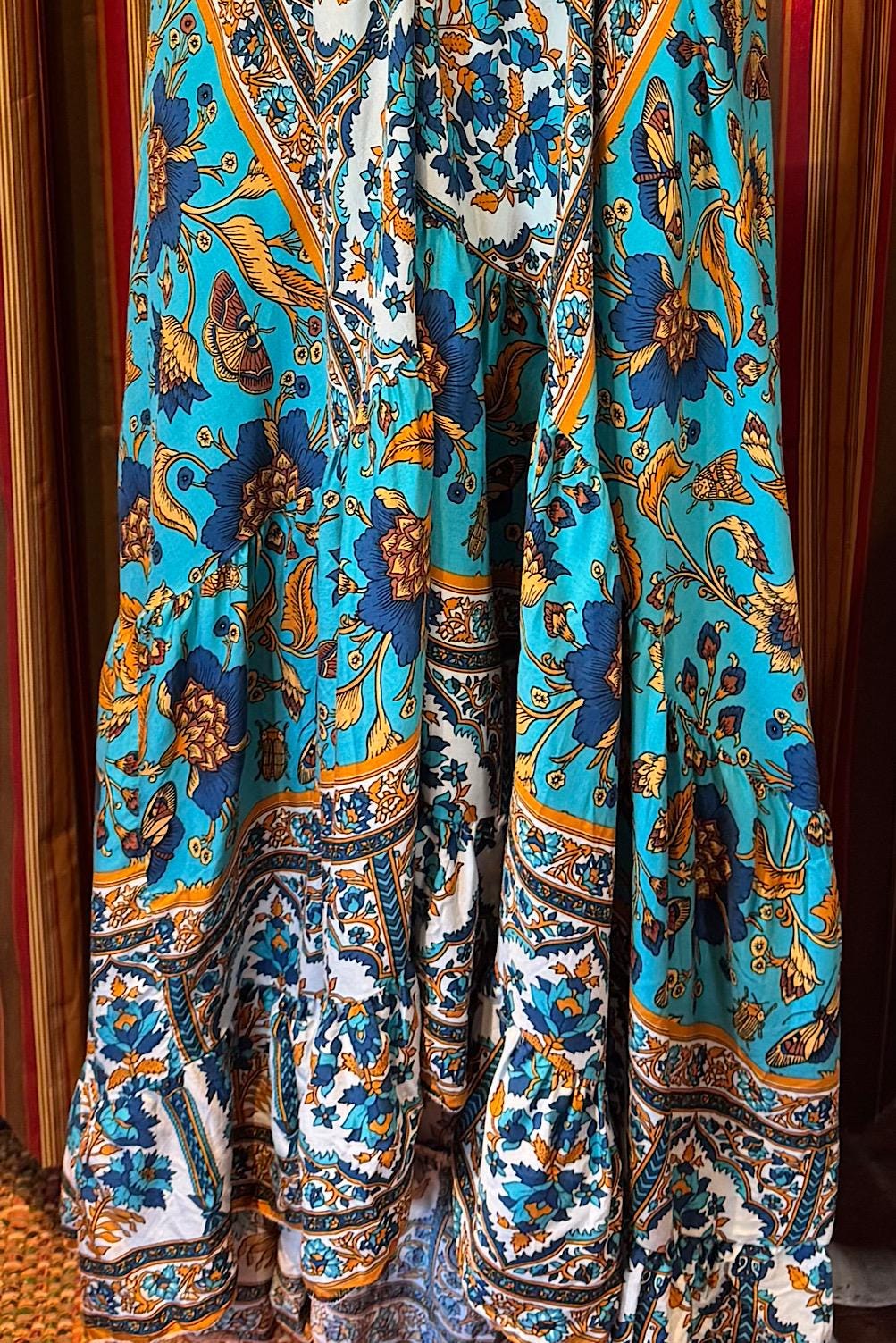 Boho Ruffle Long Dress, Hippie Dress, Open back Dress, Bohemian Festival Ethnic Dress, Boho Dress, Beach Halter Gypsy Ruffle Dress