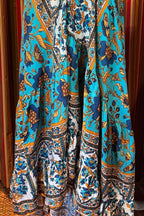 Boho Ruffle Long Dress, Hippie Dress, Open back Dress, Bohemian Festival Ethnic Dress, Boho Dress, Beach Halter Gypsy Ruffle Dress