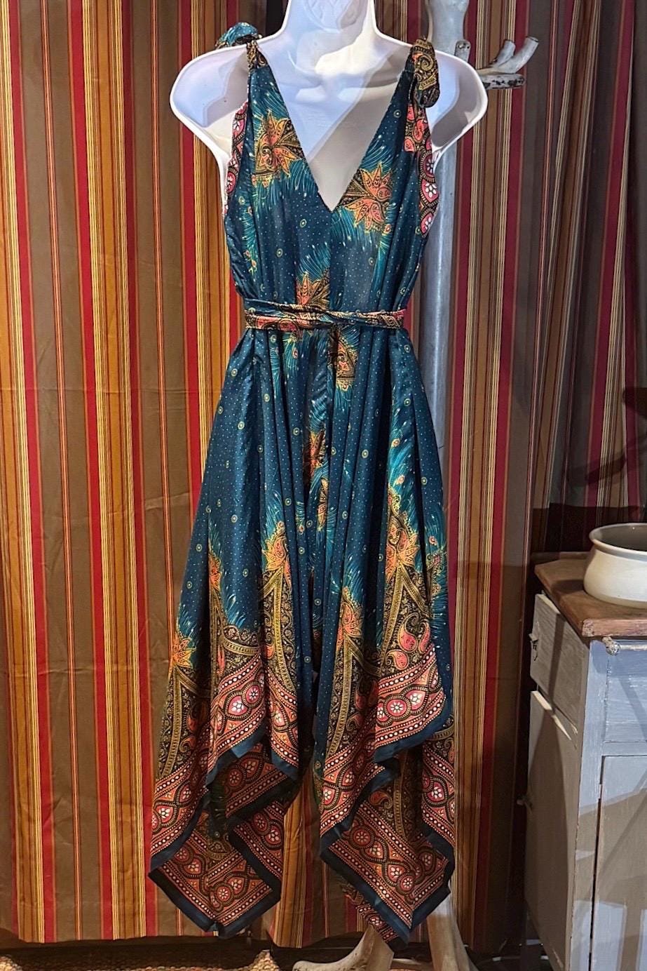 Boho Jumpsuit, Bohemian Clothing, Boho jumpsuit Harem Pants, Loose Yoga Festival Pants, Wide Leg Women Festival Pants, Hippie Summer Romper