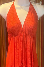 Boho Short Ruffle Dress, Hippie Dress, Open back Dress, Bohemian Festival Ethnic Dress, Boho Dress, Beach Halter Ruffle Boho Gypsy Dress