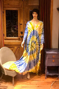 Kaftan Tie Dye Dress, Boho Kaftan kimono Dress, Hippie Kaftan Dress, Bohemian Festival Ethnic Kaftan, Boho Gypsy Dress, Beach Kimono Dress