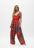 Boho Tie Dye Jumpsuit, Bohemian Clothing, Boho jumpsuit Harem Pants, Loose Yoga  Festival Pants, Wide Leg Women Festival Pants, Hippie Pants
