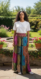 Ethnic, Hippie, Festival, Patchwork, Bohemian skirt, additional view 1 from Ariel La Boutique