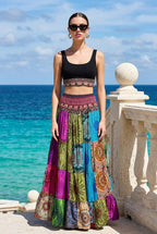 Ethnic, Hippie, Festival, Patchwork, Bohemian skirt, additional view 4 from Ariel La Boutique