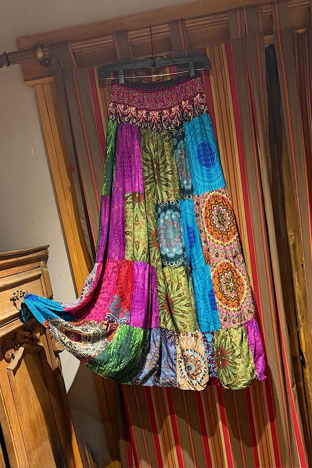 Ethnic, Hippie, Festival, Patchwork, Bohemian skirt, additional view 7 from Ariel La Boutique