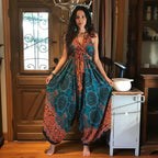Boho Jumpsuit, Bohemian Clothing, Boho jumpsuit Harem Pants, Loose Yoga Festival Pants, Wide Leg Women Festival Pants, Hippie Summer Romper