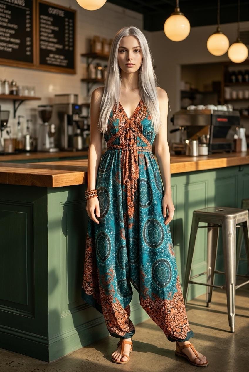 Boho Jumpsuit, Bohemian Clothing, Boho jumpsuit Harem Pants, Loose Yoga Festival Pants, Wide Leg Women Festival Pants, Hippie Summer Romper