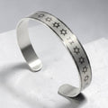 Stainless SteelStar Of David Cuf Bracelet, Support Israel Kabbalah Magen David Jewish Cuf Bracelet, Spiritual Jewish Cuf