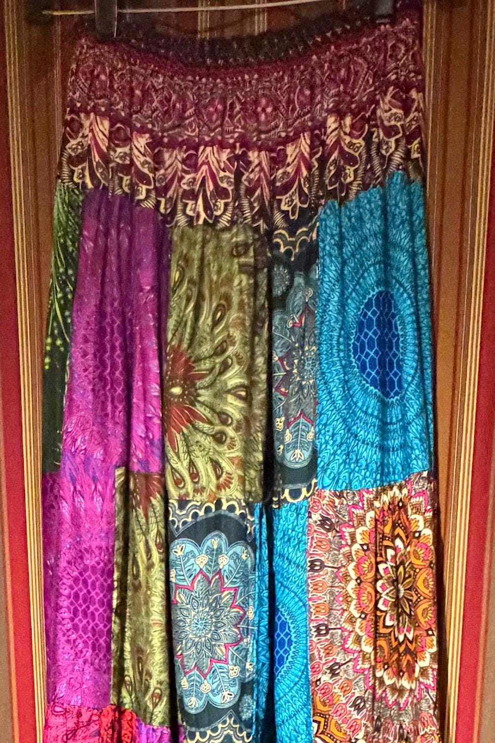 Ethnic, Hippie, Festival, Patchwork, Bohemian skirt, additional view 6 from Ariel La Boutique